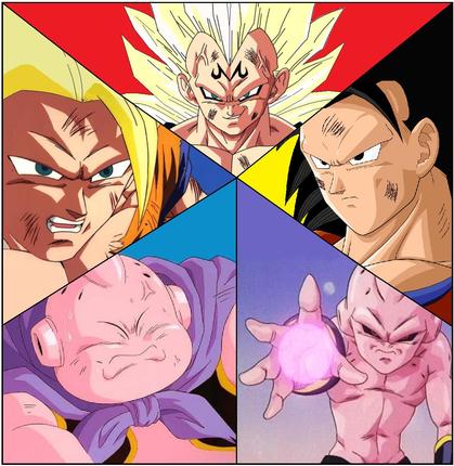Goku Majin Buu Vegeta Bulma Dragon Ball Z: Super Guerreiros